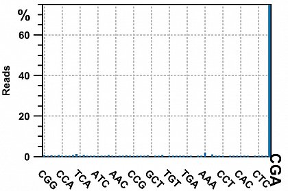 Ion Torrent - stingless bee RESTseq run on a 316 chip - check for the presence of the CGA triplet on both side of the reads (from the TaqI site: T^CGA). If it is present on both side, its an indicator that this fragment was completely sequenced. 75% of the reads contained CGA on both sides, the rest was discarded.